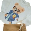 Conjunto Blusa Meia Malha Urso Calça Caramelo - Imagem 3