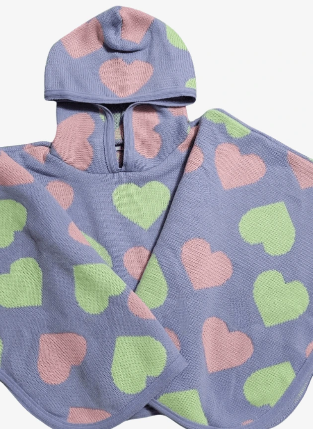Poncho Corações - Imagem 3
