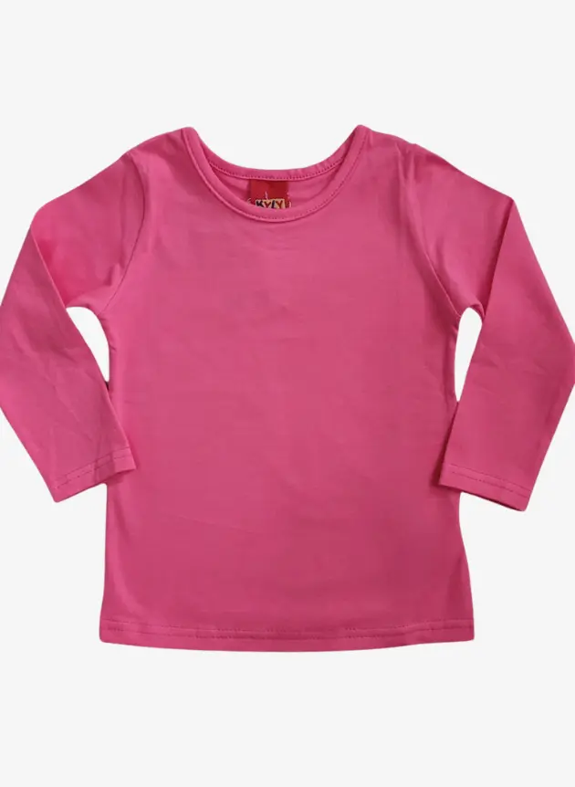 Camiseta Manga Longa Rosa