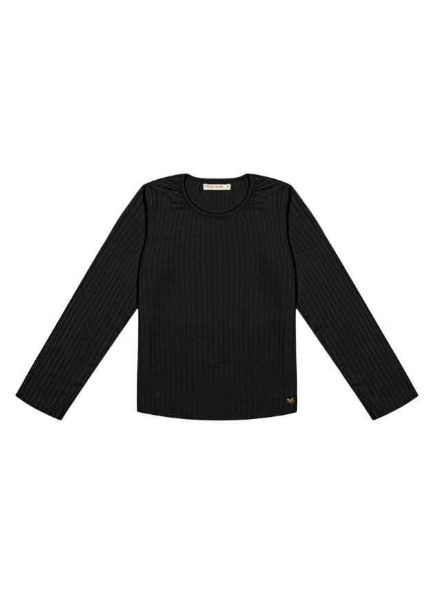 Blusa Manga Longa Preta