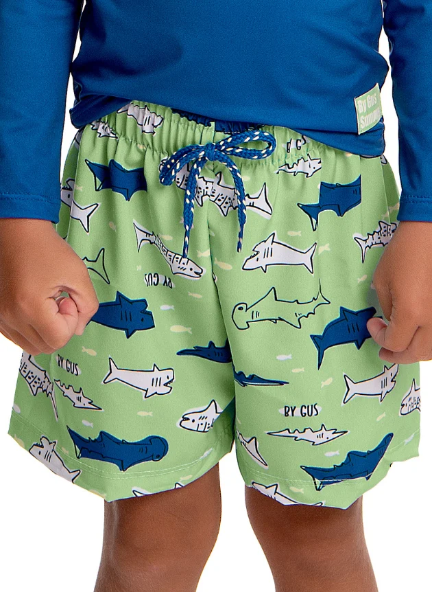 Bermuda Microfibra Tubarão Baby