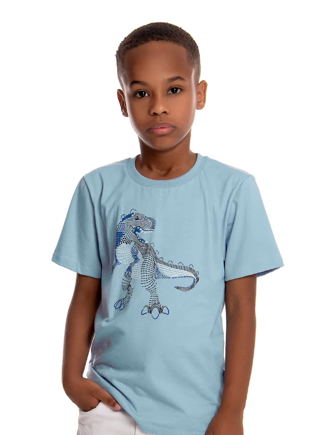 Camiseta Dino Azul