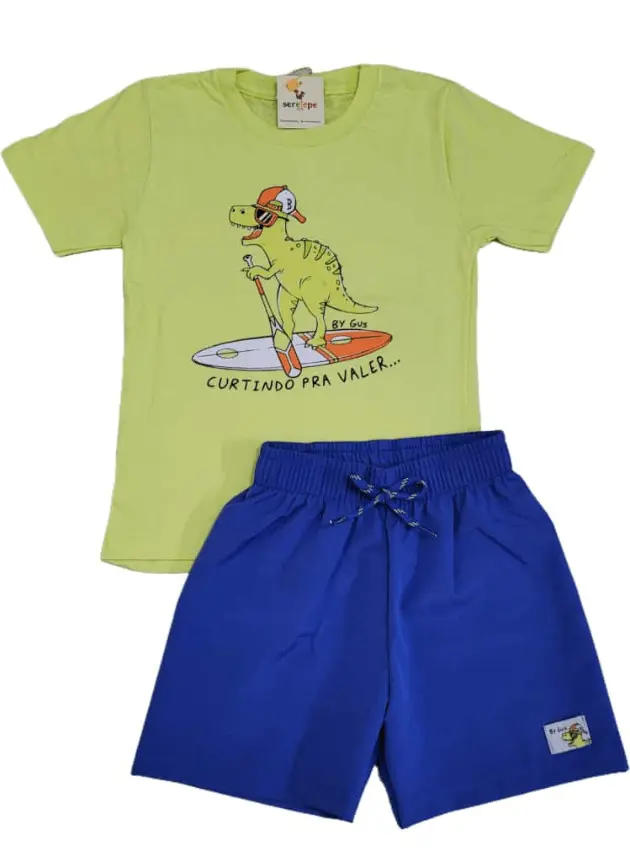 Conjunto Dino com Bermuda Microfibra
