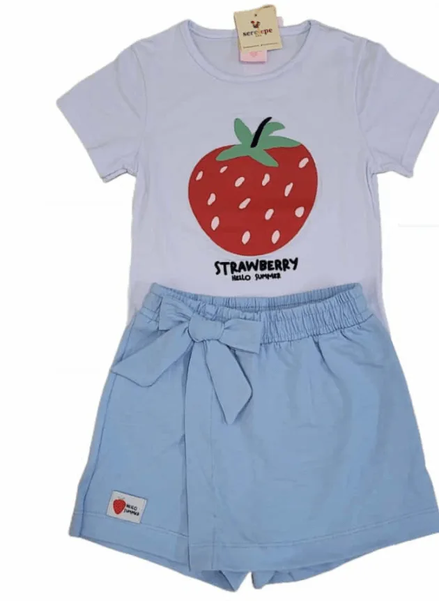 Conjunto Strawberry com Shorts Saia - Imagem 2